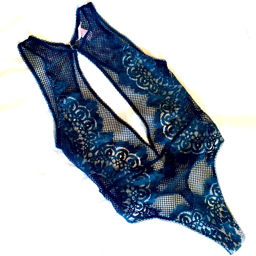 NWOT Victoria's Secret Black Lace Teddy/Bodysuit